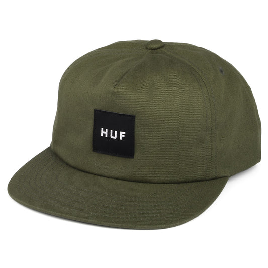 HUF Box Logo Unstructured Snapback Cap - Olive