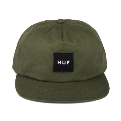 HUF Box Logo Unstructured Snapback Cap - Olive