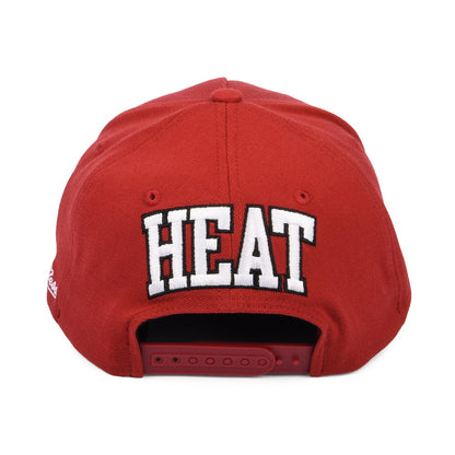 Mitchell & Ness Miami Heat Snapback Cap - NBA Dropback Solid Redline - Cardinal