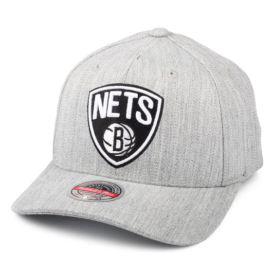 Mitchell & Ness Brooklyn Nets Snapback Cap - NBA Team Heather Redline - Heather Grey