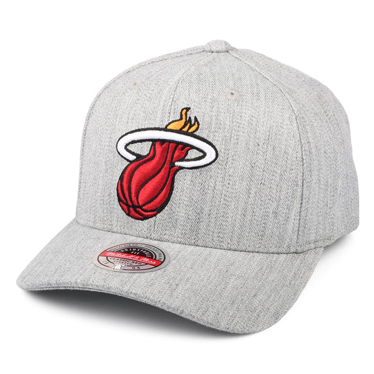 Mitchell & Ness Miami Heat Snapback Cap - NBA Team Heather Redline - Heather Grey