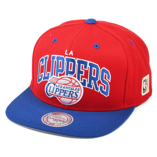 Mitchell & Ness L.A. Clippers Snapback Cap - NBA HWC Team Arch - Red-Royal