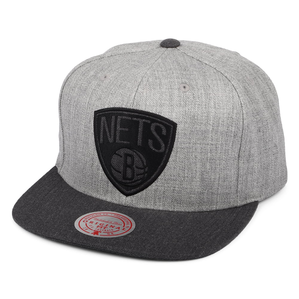 Mitchell & Ness Brooklyn Nets Snapback Cap - NBA Dual Heather - Heather Grey