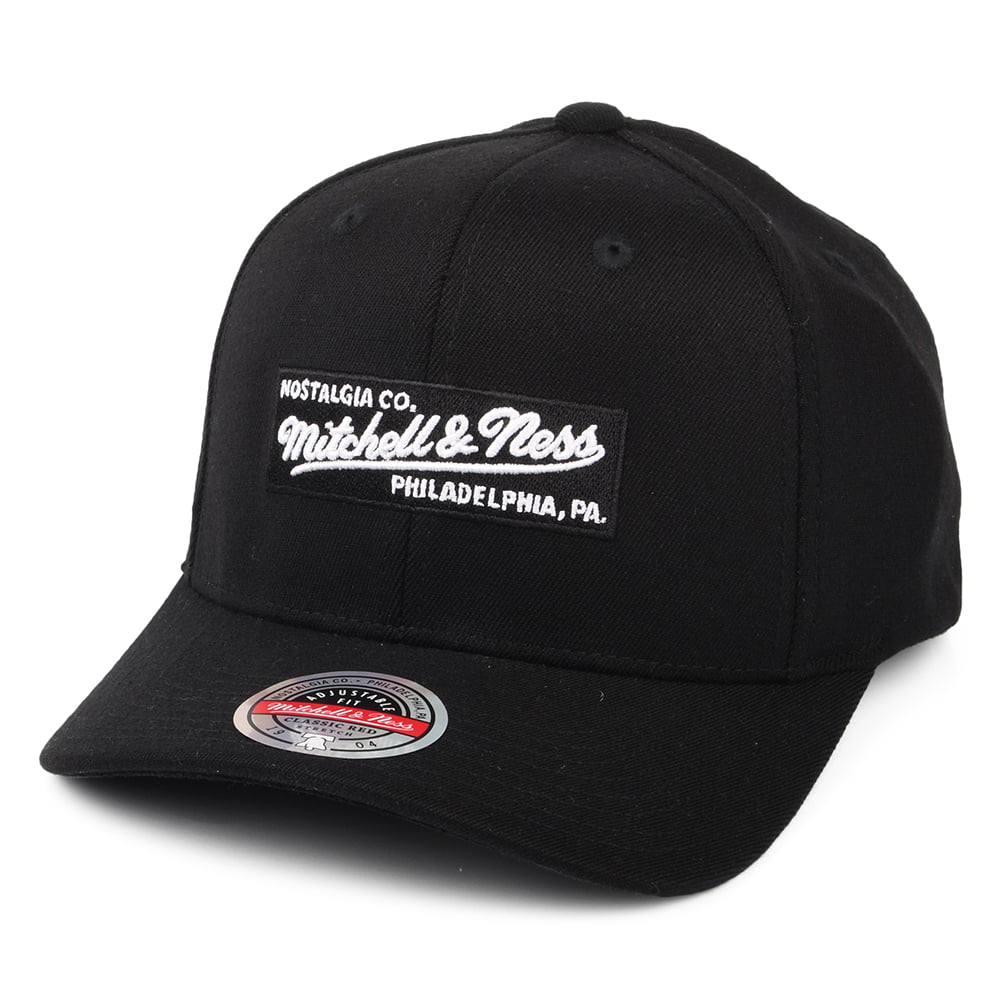 Mitchell & Ness Box Logo Redline Snapback Cap - Black