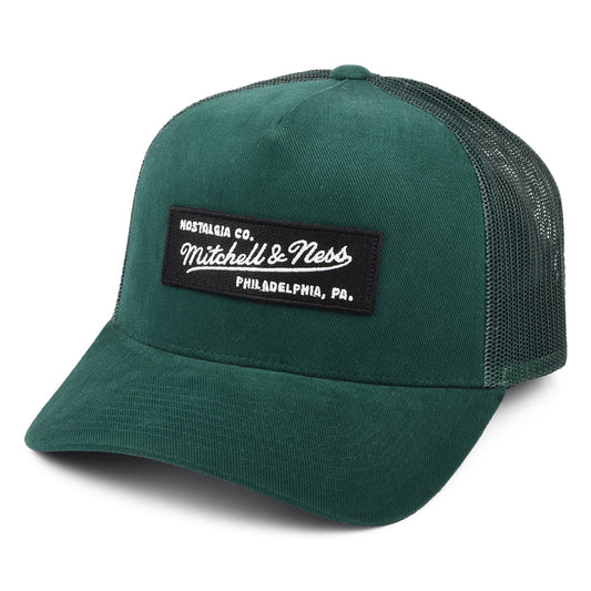 Mitchell & Ness Branded Box Logo Classic Trucker Cap - Dark Green