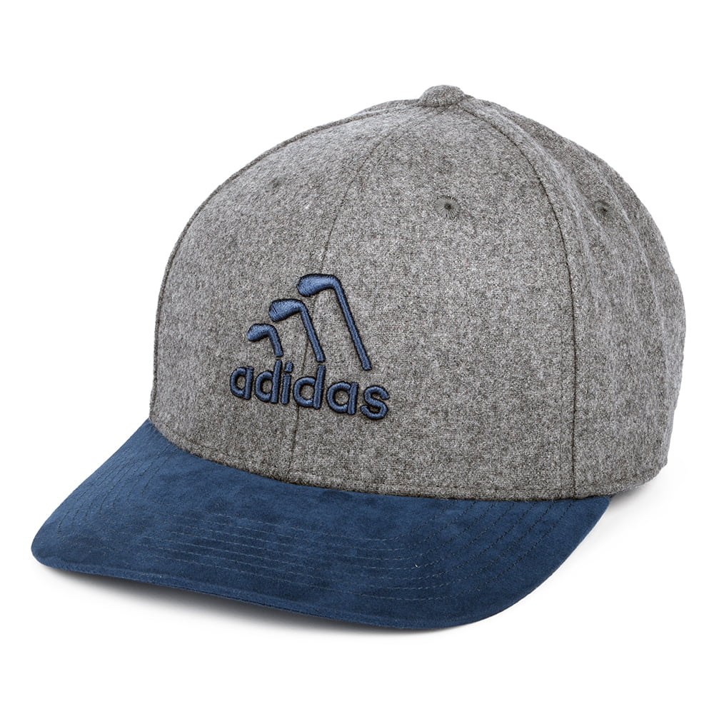 Adidas Hats 3 Stripe Club Snapback Cap - Heather Grey