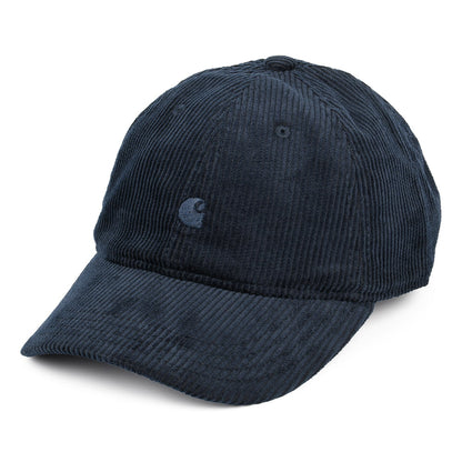 Carhartt WIP Hats Harlem Corduroy Baseball Cap - Navy-Blue