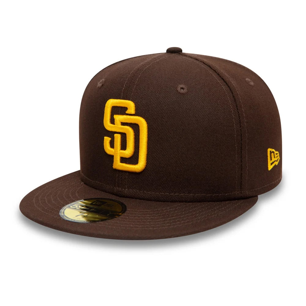 New Era 59FIFTY San Diego Padres Baseball Cap - MLB On Field AC Perf - Brown-Gold