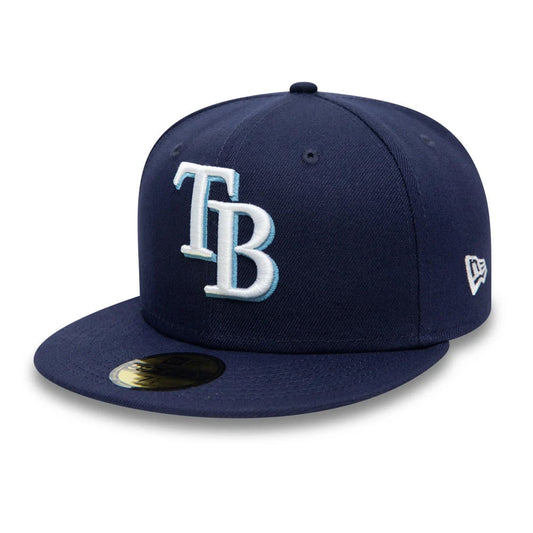 New Era 59FIFTY Tampa Bay Rays Baseball Cap - MLB On Field AC Perf - Navy Blue