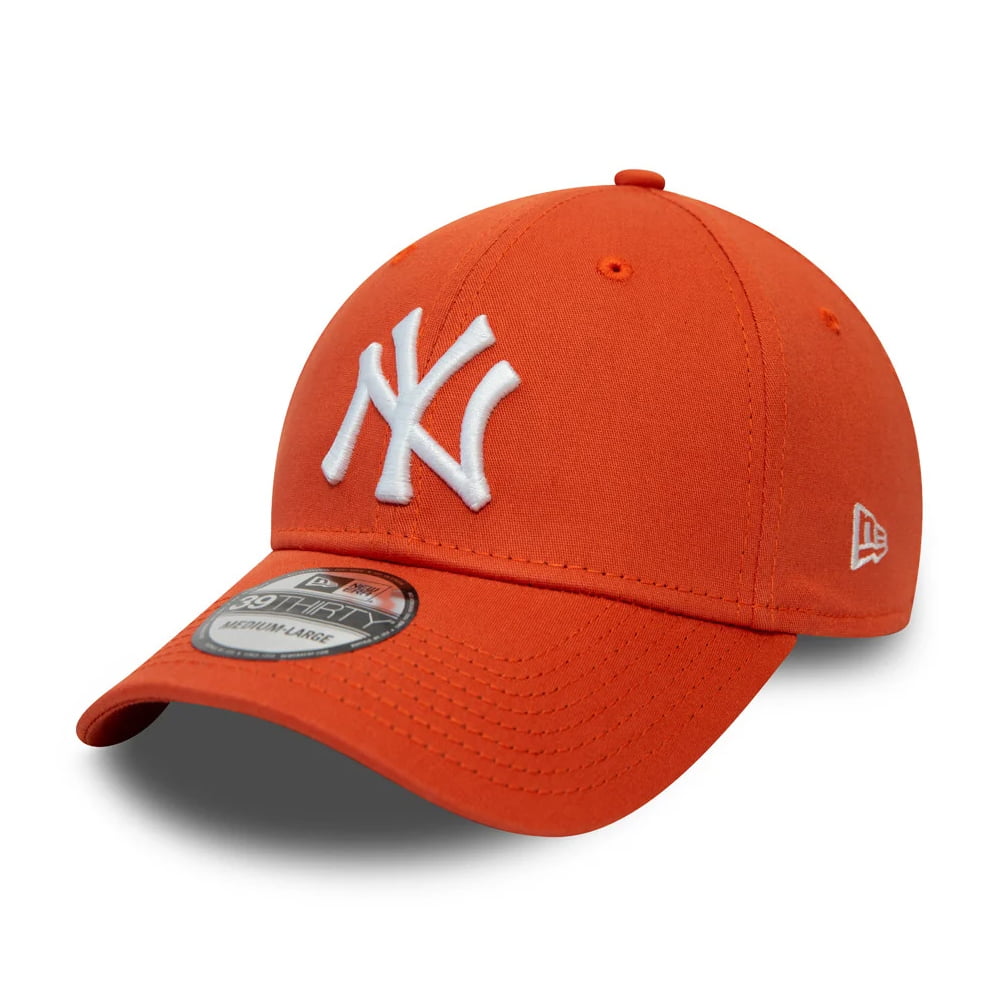 New Era 39THIRTY New York Yankees Baseball Cap - MLB League Essential - Burnt Orange-White