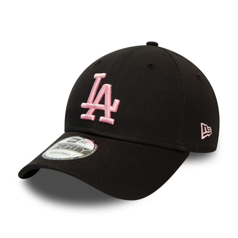 New Era 9FORTY L.A. Dodgers Baseball Cap - MLB League Essential - Black-Pink