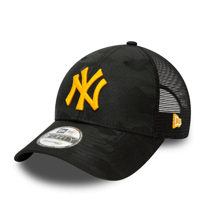 New Era 9FORTY New York Yankees Trucker Cap - MLB Home Field - Black-Yellow