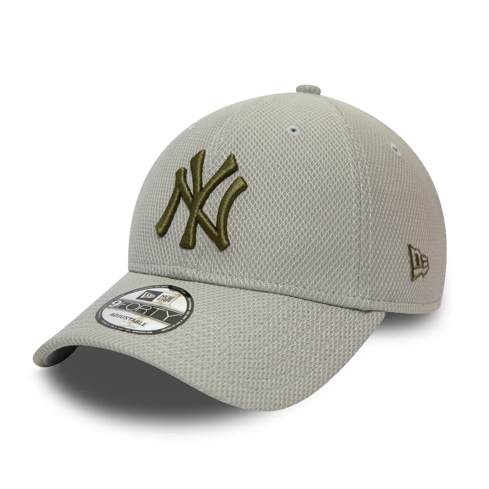 New Era 9FORTY New York Yankees Baseball Cap - MLB Diamond Era - Grey-Olive
