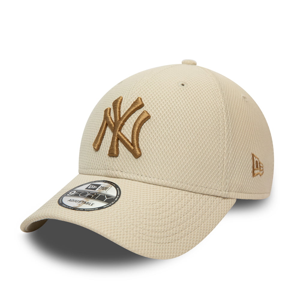 New Era 9FORTY New York Yankees Baseball Cap - MLB Diamond Era - Stone-Wheat