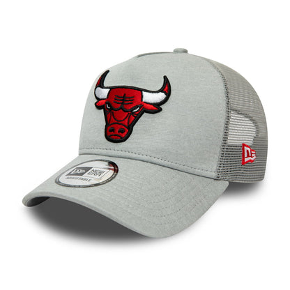 New Era 9FORTY Chicago Bulls A-Frame Trucker Cap - NBA Shadow Tech - Grey