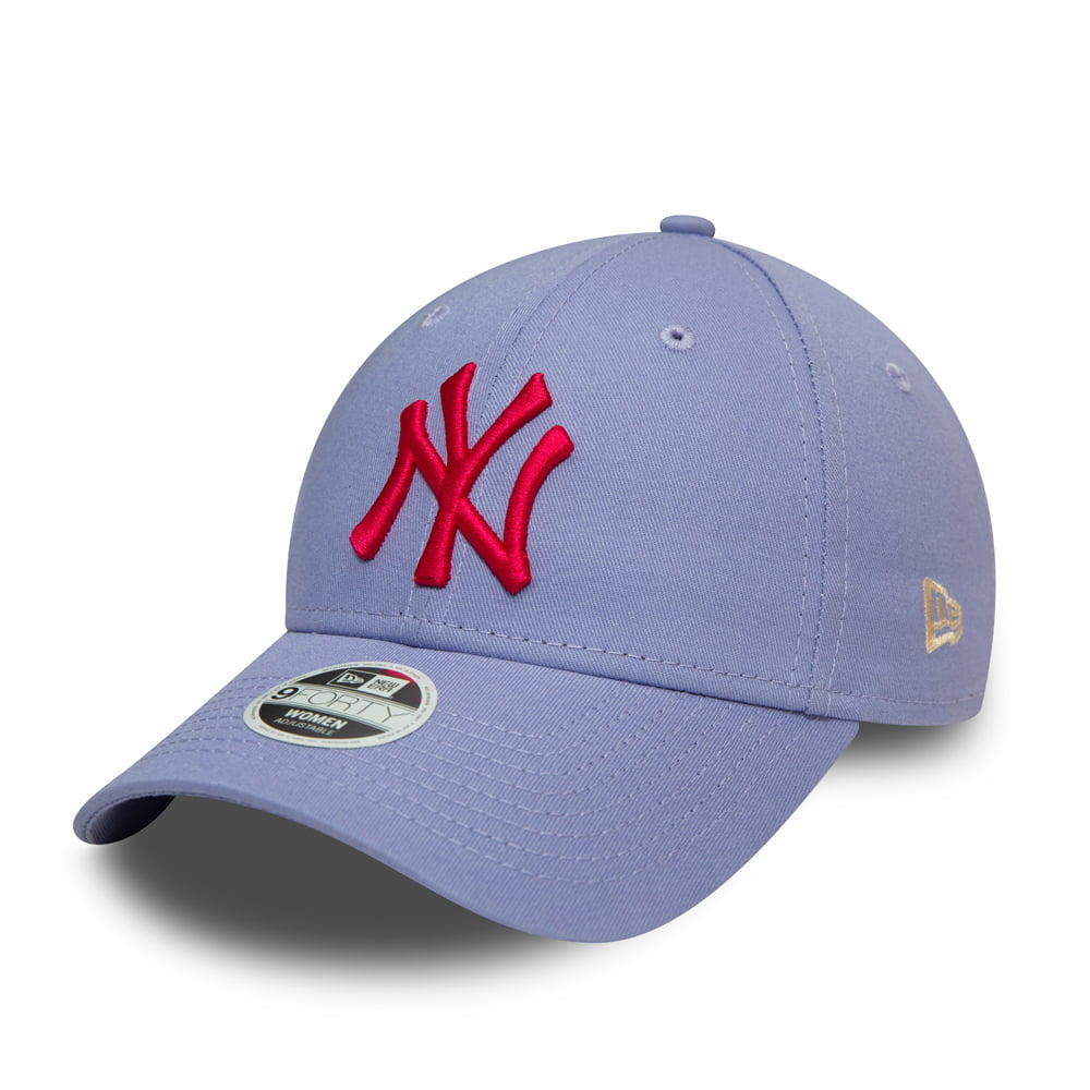 New Era Womens 9FORTY New York Yankees Baseball Cap - MLB League Essential - Lavender-Pink