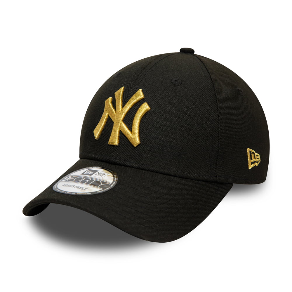 New Era 9FORTY New York Yankees Baseball Cap - MLB Team Contrast - Black-Gold