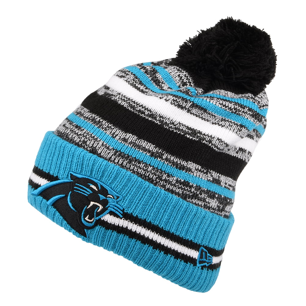 New Era Carolina Panthers Bobble Hat - NFL Sport Knit OTC - Blue-Black