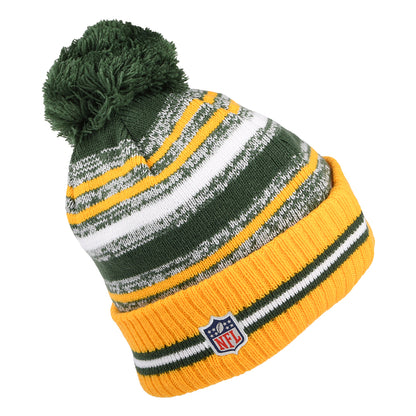 New Era Green Bay Packers Bobble Hat - NFL Sport Knit OTC - Green-Yellow