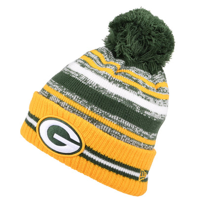 New Era Green Bay Packers Bobble Hat - NFL Sport Knit OTC - Green-Yellow