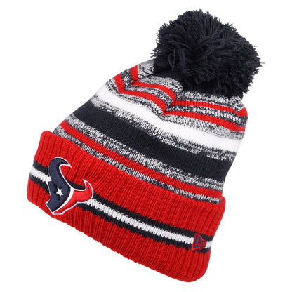 New Era Houston Texans Bobble Hat - NFL Sport Knit OTC - Navy-Red