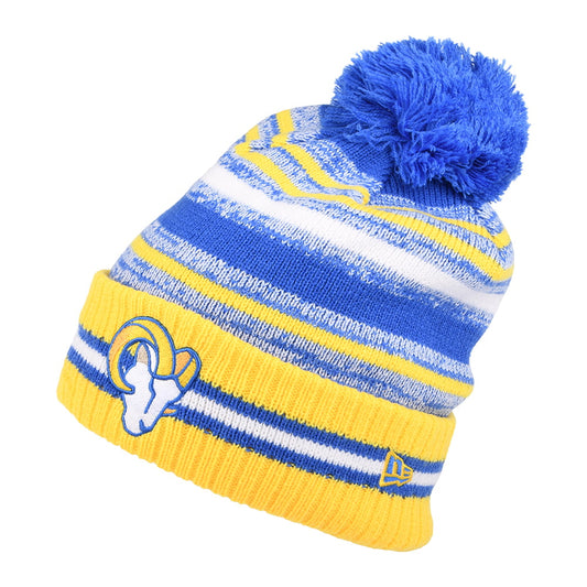 New Era Los Angeles Rams Bobble Hat - NFL Sport Knit OTC - Blue-Gold