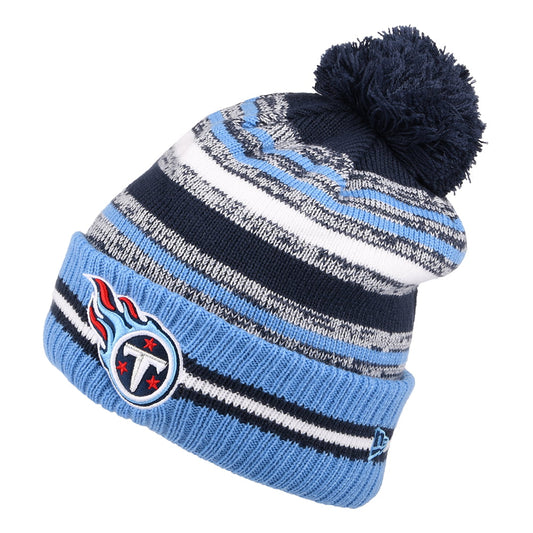 New Era Tennessee Titans Bobble Hat - NFL Sport Knit OTC - Blue