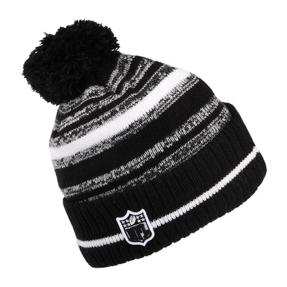 New Era Cincinnati Bengals Bobble Hat - NFL Sport Knit - Black-White