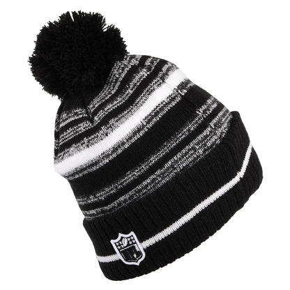 New Era Pittsburgh Steelers Bobble Hat - NFL Sport Knit - Black-White