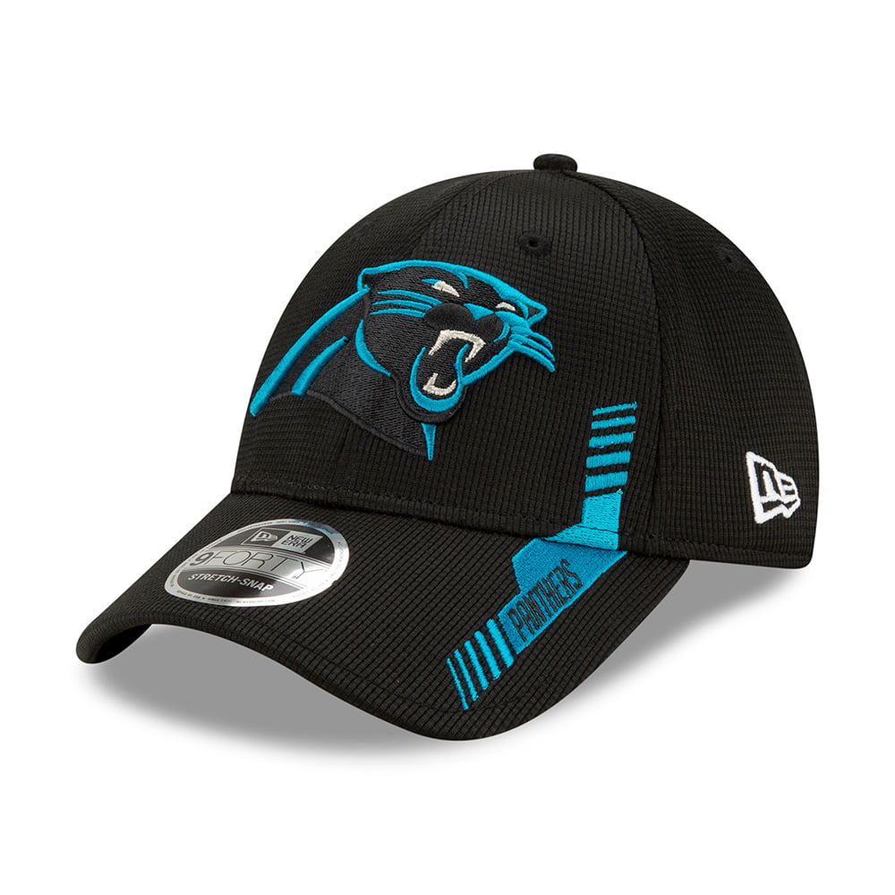 New Era 9FORTY Carolina Panthers Snap Baseball Cap - NFL Sideline Home - Black-Blue