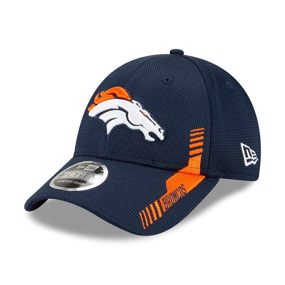 New Era 9FORTY Denver Broncos Baseball Cap - NFL Sideline Home - Navy-Orange