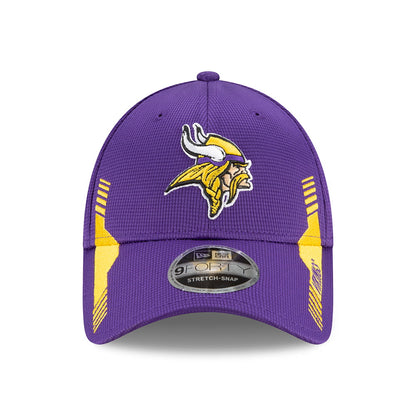 New Era 9FORTY Minnesota Vikings Snap Baseball Cap - NFL Sideline Home - Purple-Gold