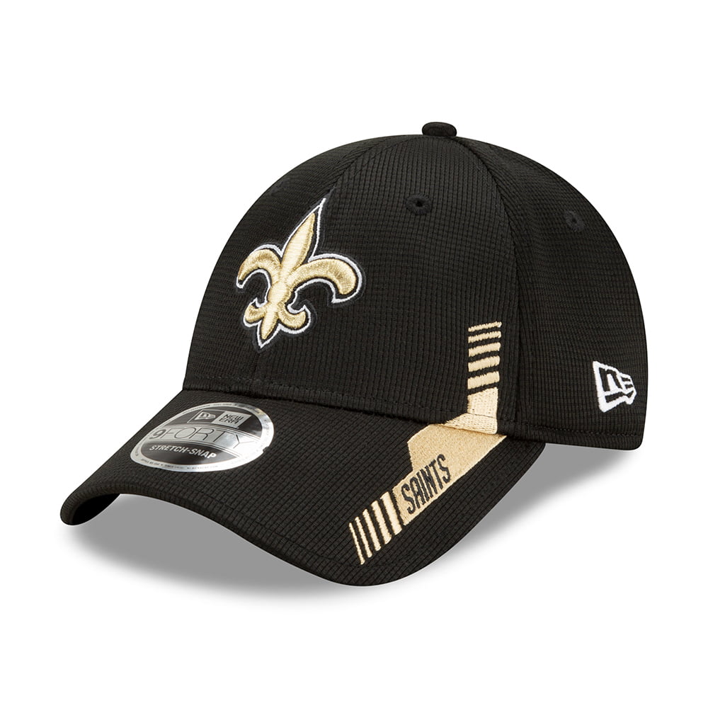 New Era 9FORTY New Orleans Saints Snap Baseball Cap - NFL Sideline Home - Black-Gold