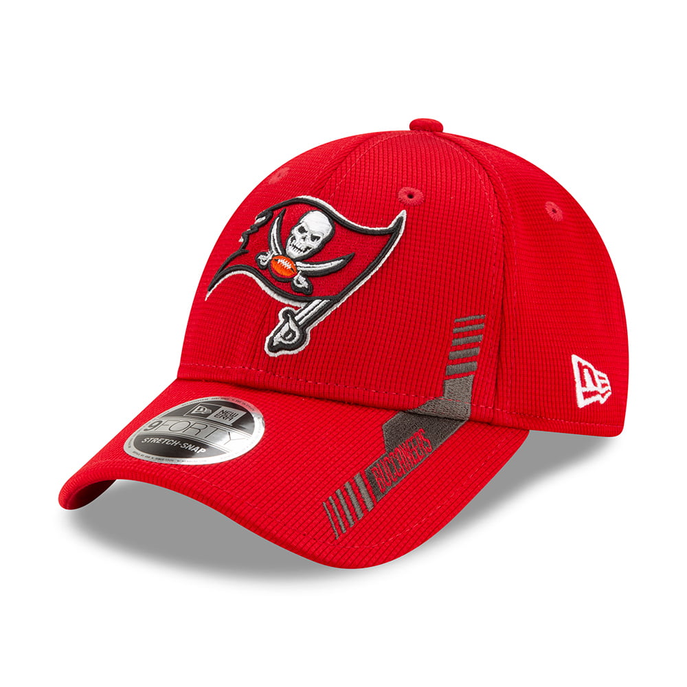New Era 9FORTY Tampa Bay Buccaneers Snap Baseball Cap - NFL Sideline Home - Red-Black