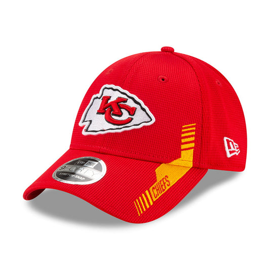 New Era 9FORTY Kansas City Chiefs Snap Baseball Cap - NFL Sideline Home - Red-Gold