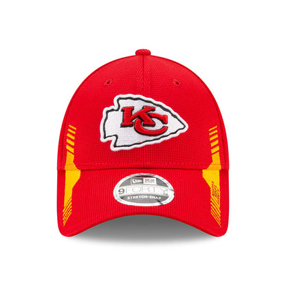 New Era 9FORTY Kansas City Chiefs Snap Baseball Cap - NFL Sideline Home - Red-Gold