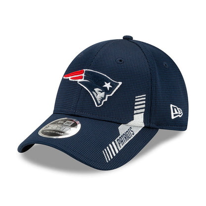 New Era 9FORTY New England Patriots Snap Baseball Cap - NFL Sideline Home - Navy Blue