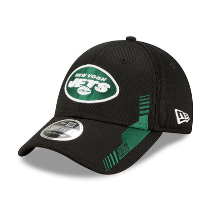 New Era 9FORTY New York Jets Stretch Snap Baseball Cap - NFL Sideline Home - Black-Green