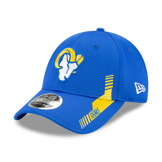 New Era 9FORTY Los Angeles Rams Baseball Cap - Sideline Home - Royal Blue-Gold