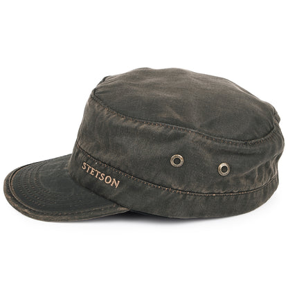 Stetson Hats Weathered Army Cap - Brown