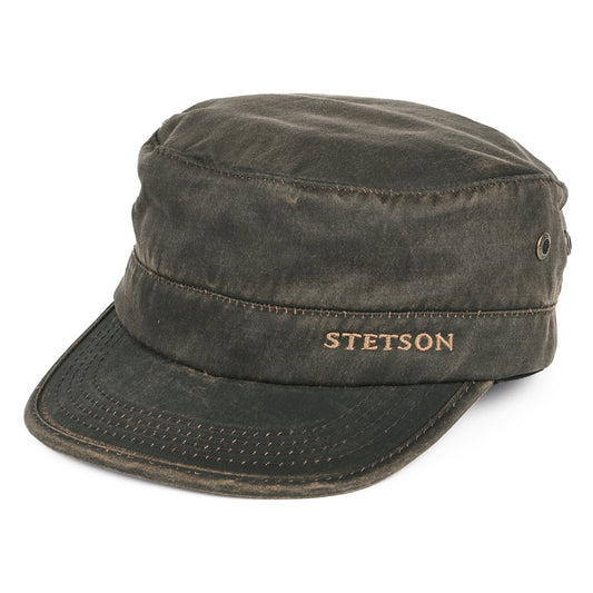 Stetson Hats Weathered Army Cap - Brown