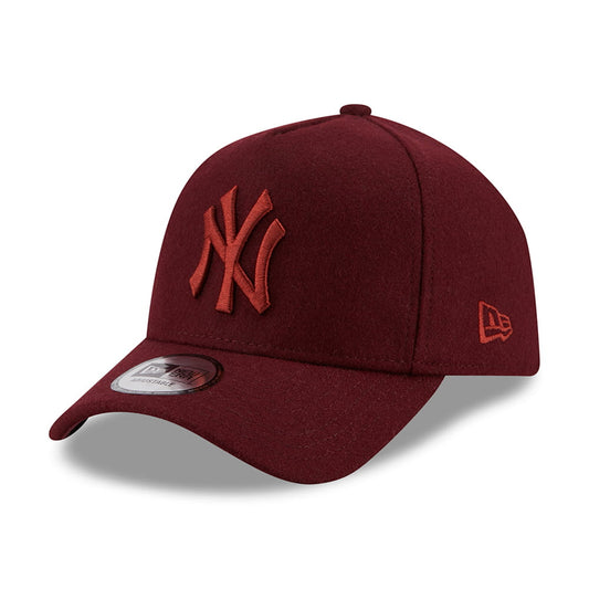 New Era 9FORTY New York Yankees Baseball Cap - MLB Melton E-Frame - Maroon