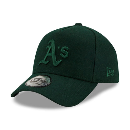 New Era 9FORTY Oakland Athletics Baseball Cap - MLB Melton E-Frame - Dark Green