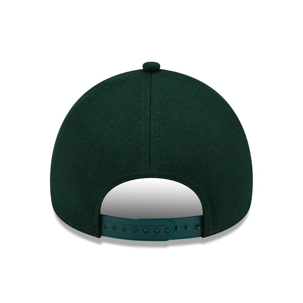 New Era 9FORTY Oakland Athletics Baseball Cap - MLB Melton E-Frame - Dark Green