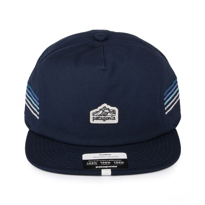 Patagonia Hats Line Logo Ridge Stripe Funfarer Snapback Cap - Navy Blue