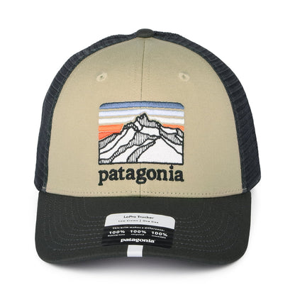 Patagonia Hats Line Logo Ridge Organic Cotton Canvas LoPro Trucker Cap - Khaki