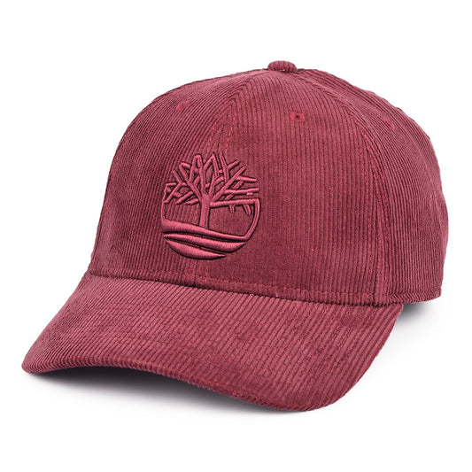 Timberland Hats Corduroy Logo Baseball Cap - Burgundy