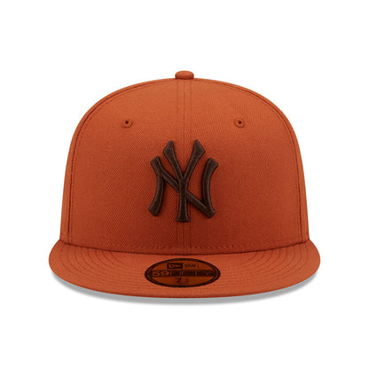 New Era 59FIFTY New York Yankees Baseball Cap - MLB League Essential - Burnt Orange-Brown