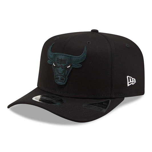 New Era 9FIFTY Chicago Bulls Snapback Cap - NBA League Essential Stretch Snap - Black