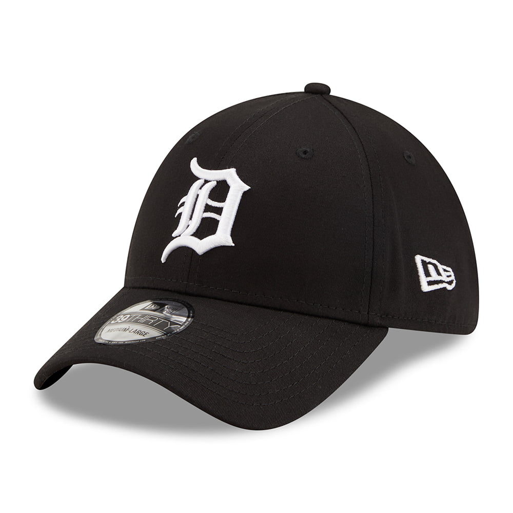 New Era 39THIRTY Detroit Tigers Baseball Cap - MLB Colour Essential - Black-White